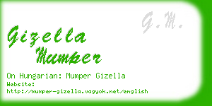 gizella mumper business card